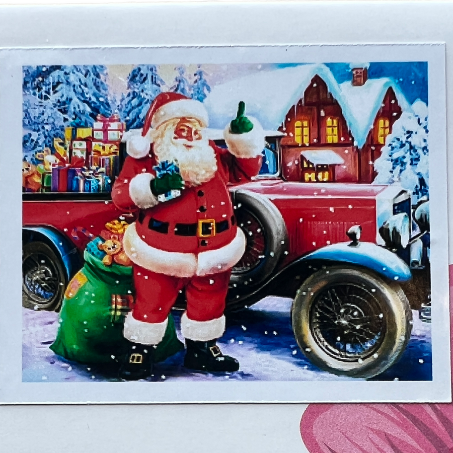Kit de Pintura con Diamantes 5D - Diamond Paint - Carro Papa Noel - 30 x 40 cms