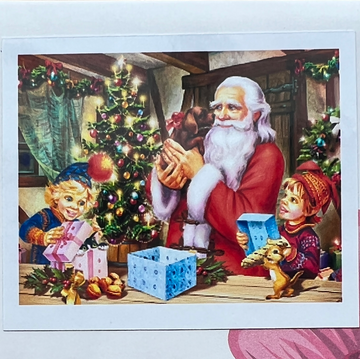 Kit de Pintura con Diamantes 5D - Diamond Paint - Taller de Santa - 30 x 40 cms