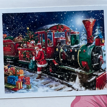 Kit de Pintura con Diamantes 5D - Diamond Paint - Tren de Navidad - 30 x 40 cms