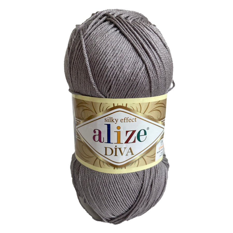 Hilo Alize Diva Gris Medio #348