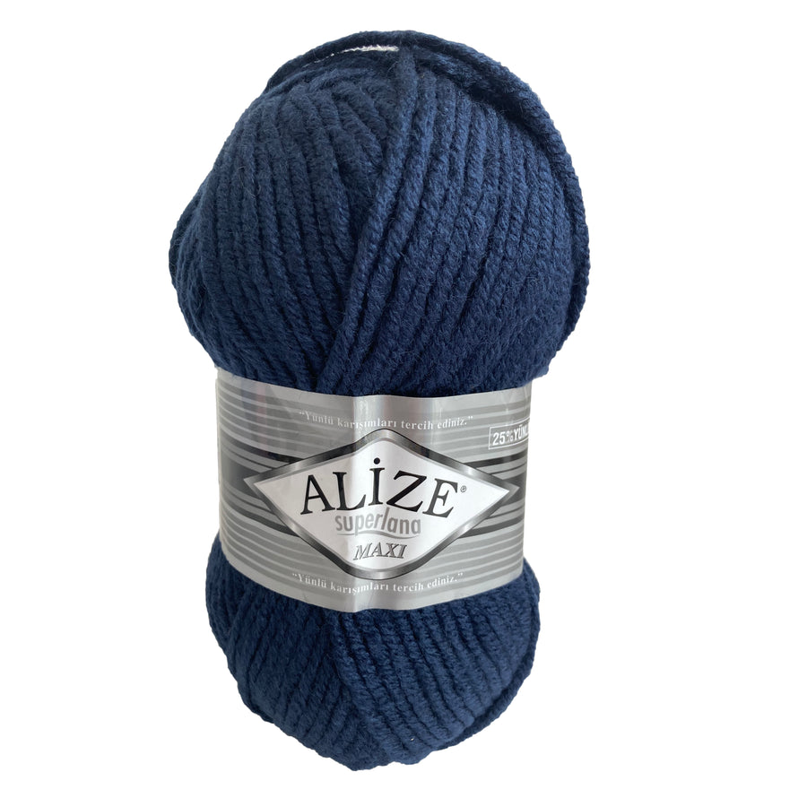 Alize Super Lana Maxi Azul Oscuro #58