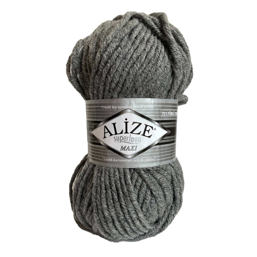 Alize Super Lana Maxi Gris Oscuro #182