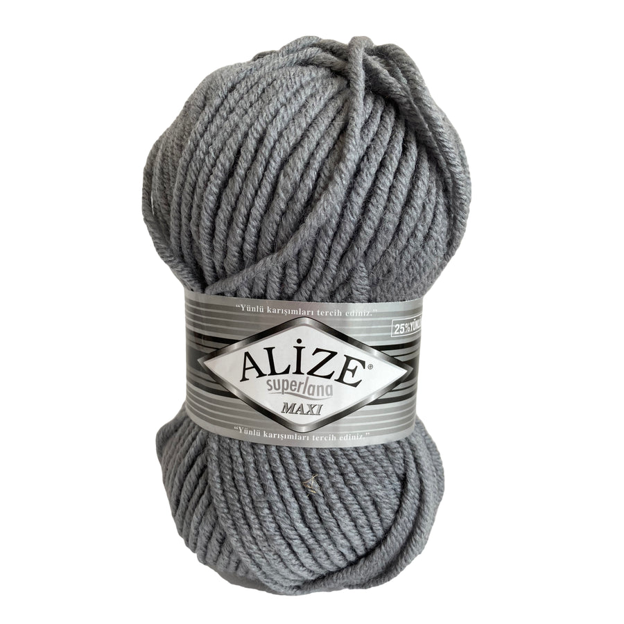 Alize Super Lana Maxi Gris Oscuro # 87