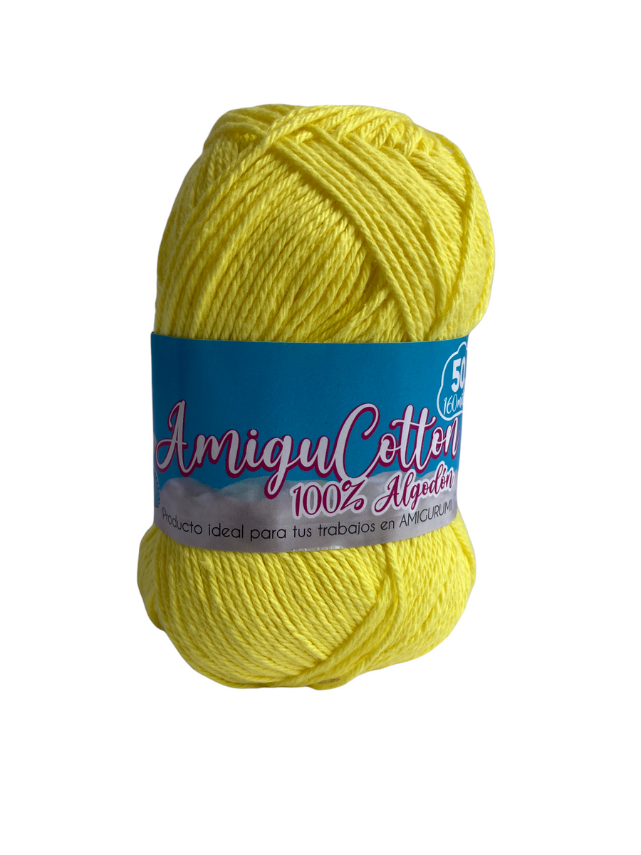 Hilo Grapa Amigucotton Unicolor Amarillo Claro #18