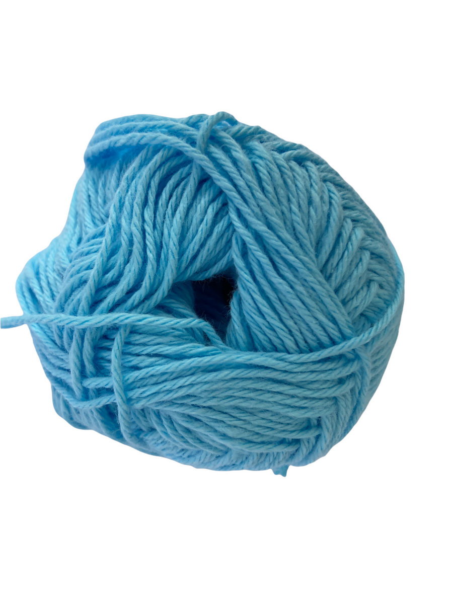 Hilo Grapa Amigucotton Unicolor Azul Bebé #06