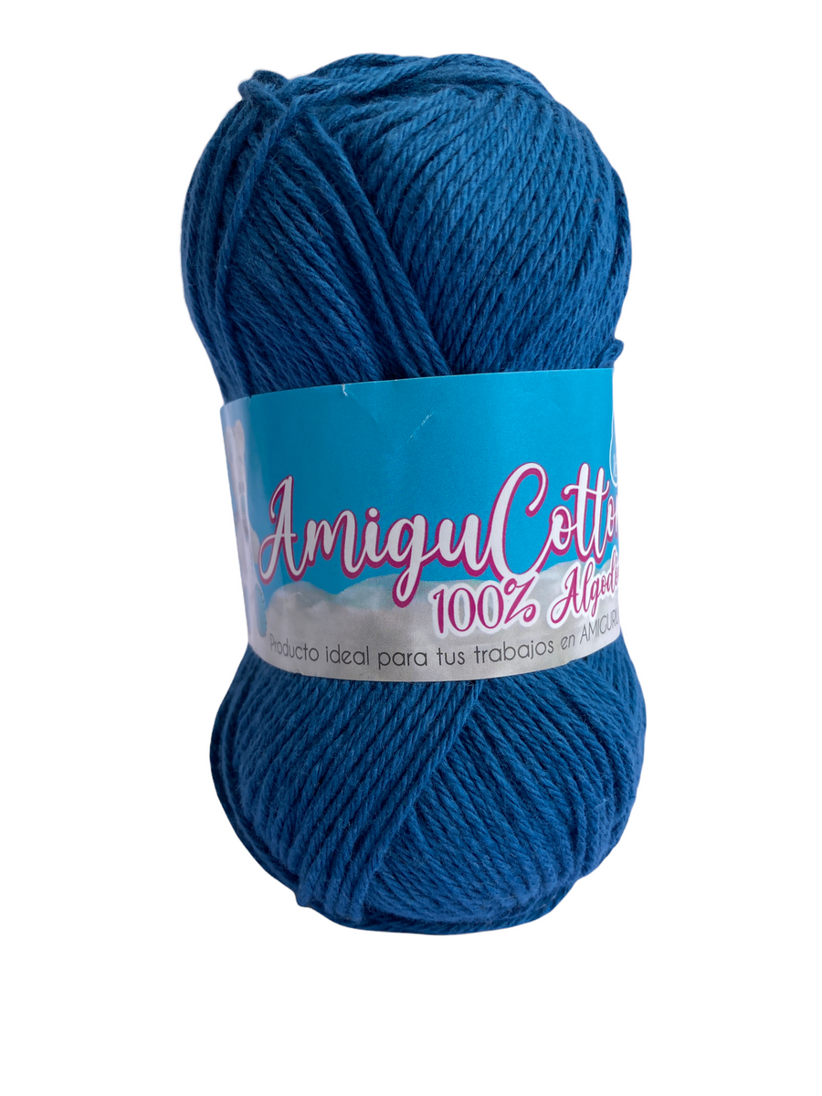 Hilo Grapa Amigucotton Unicolor Azul Oscuro #15