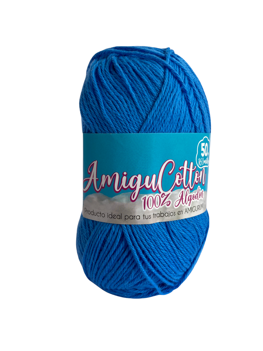 Hilo Grapa Amigucotton Unicolor Azul Rey #5