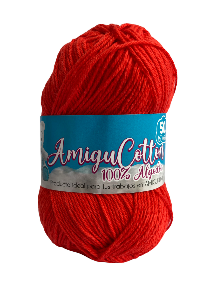 Hilo Grapa Amigucotton Unicolor Rojo #08