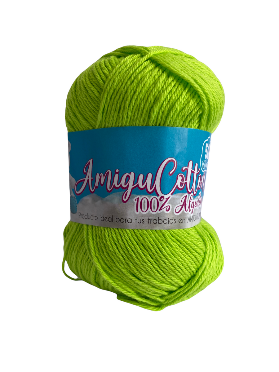 Hilo Grapa Amigucotton Unicolor Verde Limón #3