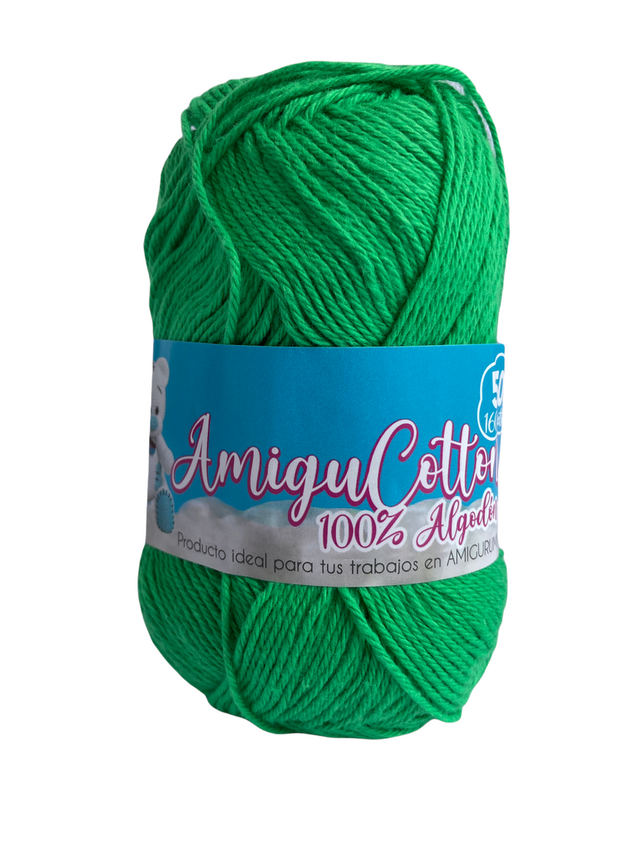 Hilo Grapa Amigucotton Unicolor Verde Navidad Claro #4