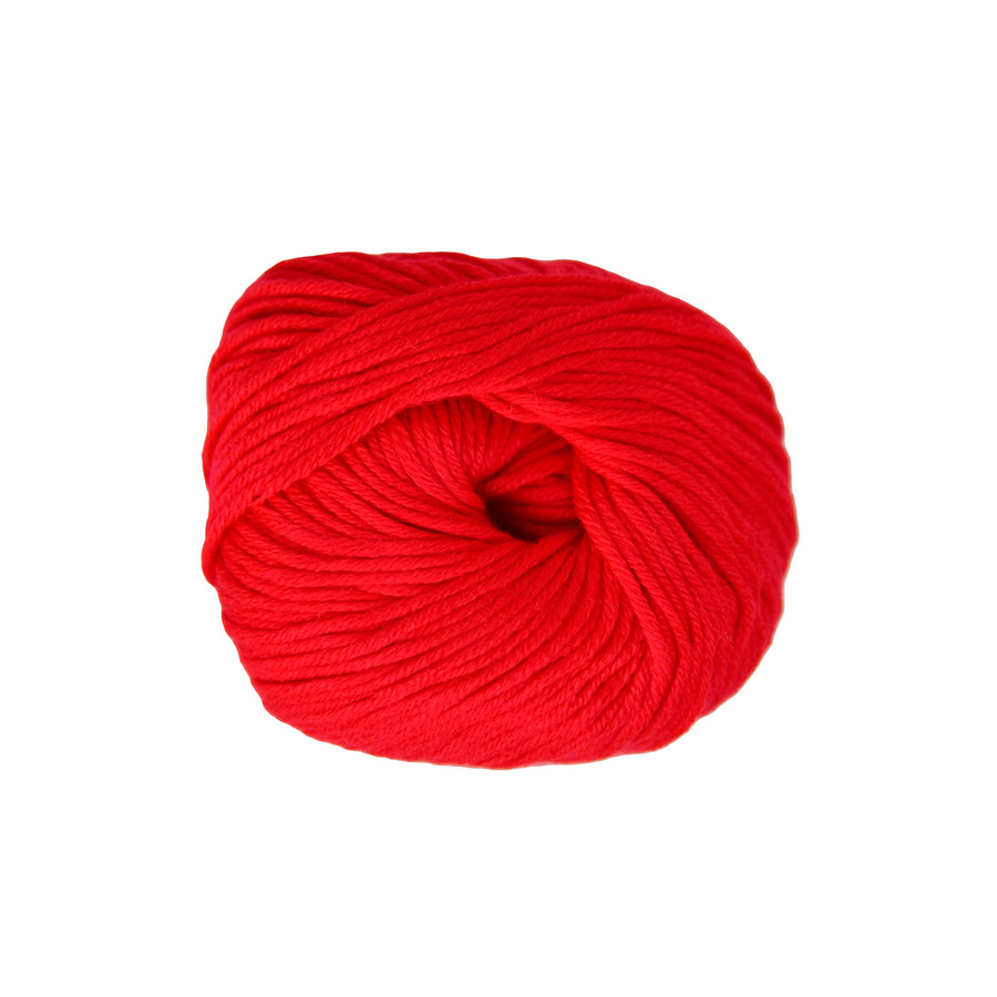 Lana Para Tejer, L. 200 m, Rojo / Naranja, 50 gr, 1 Bola