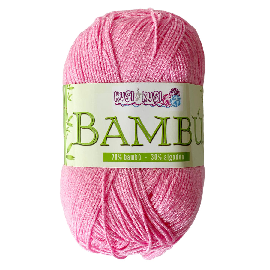Lana Kusi Kusi Bambu Rosado Bebé # 906