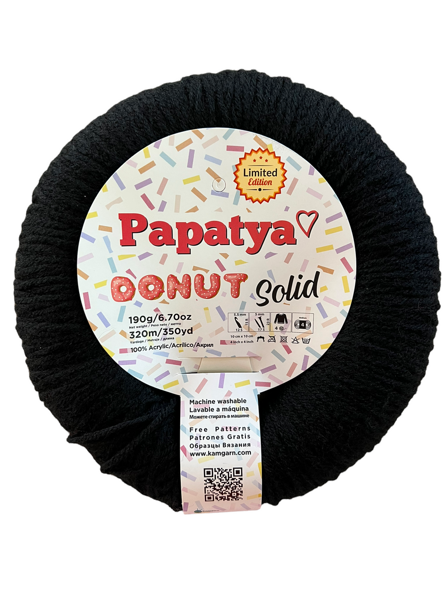 Lana Papatya Donut Solid Negro # 108