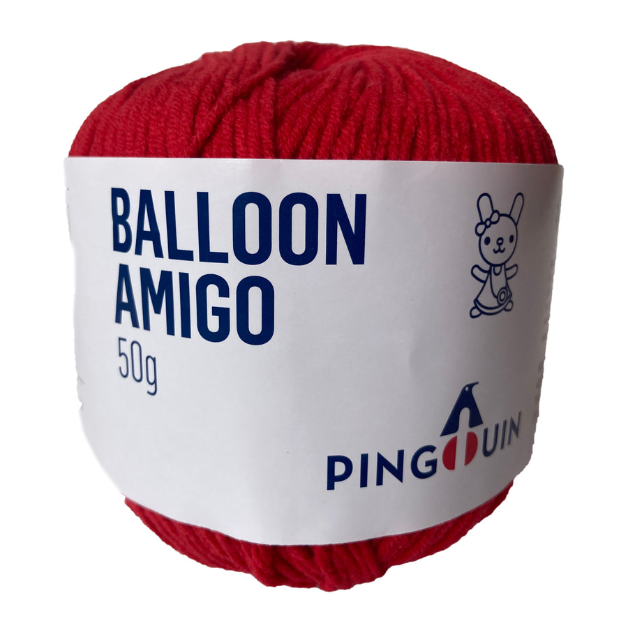 Lana Pingouin Balloon Amigo Rojo # 314