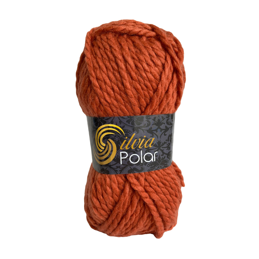 Lana Silvia Polar Terracota Naranja Oscuro #619