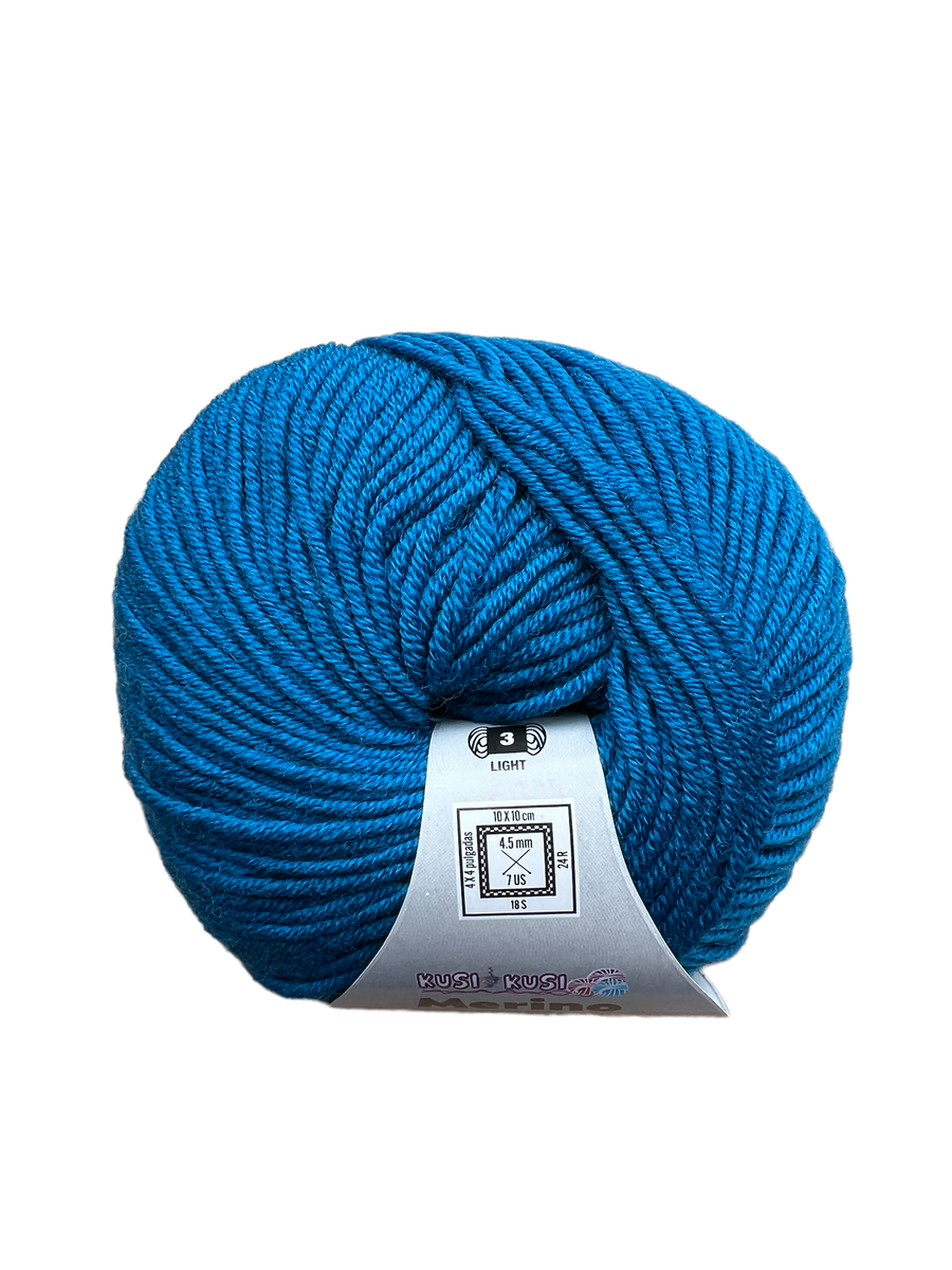 Lana Kusi Kusi Merino Azul Petroleo # 331737