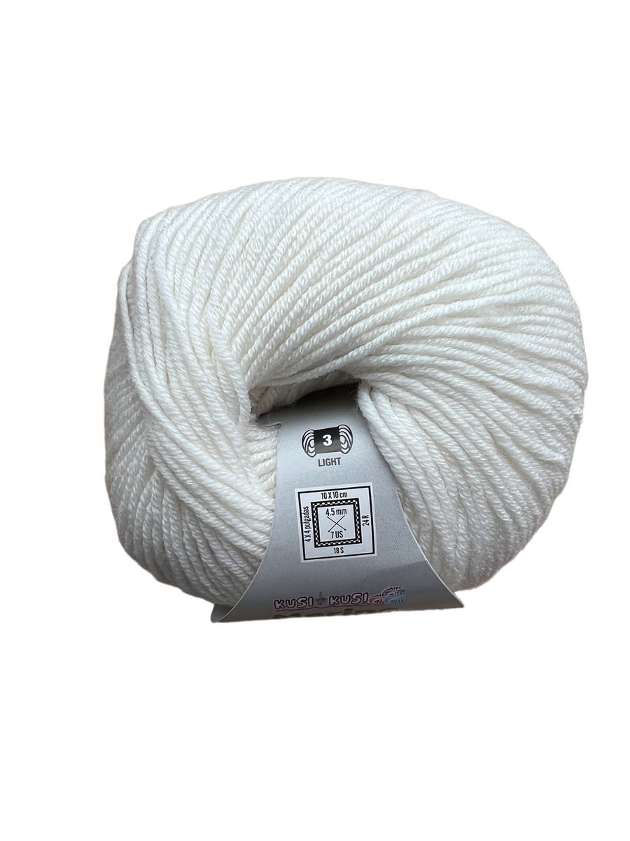 Lana Kusi Kusi Merino Blanco # 401048