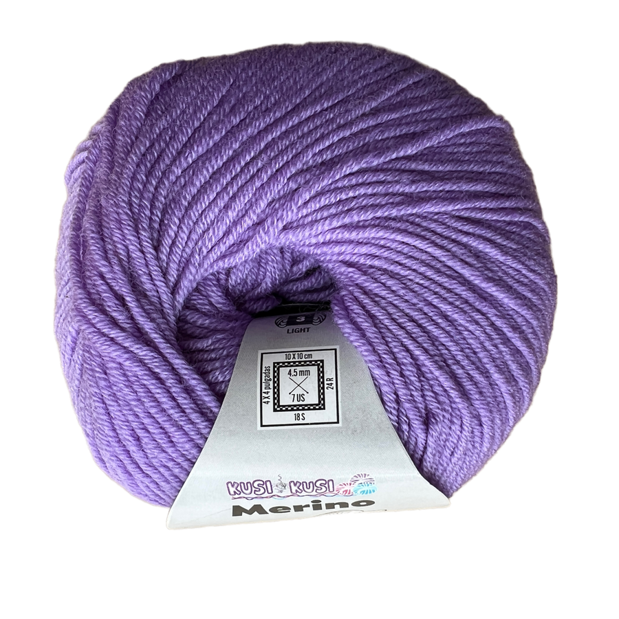 Lanas Kusi Kusi Merino Morado # 210458