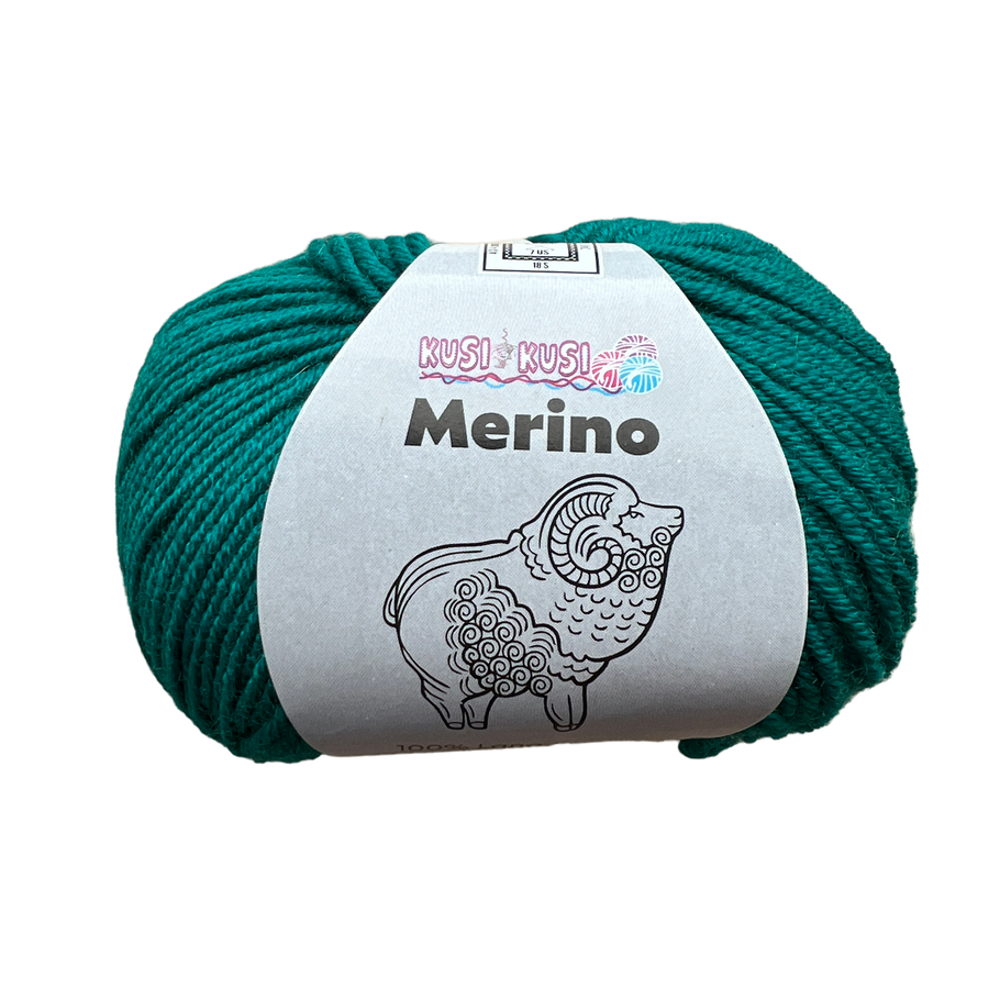 Lanas Kusi Kusi Merino Verde Esmeralda # 340623