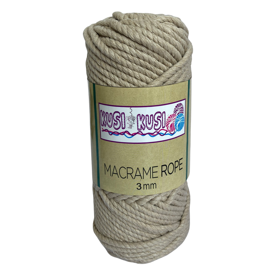 Lana Kusi Kusi Rope/Cuerda Beige 3 mm # 3