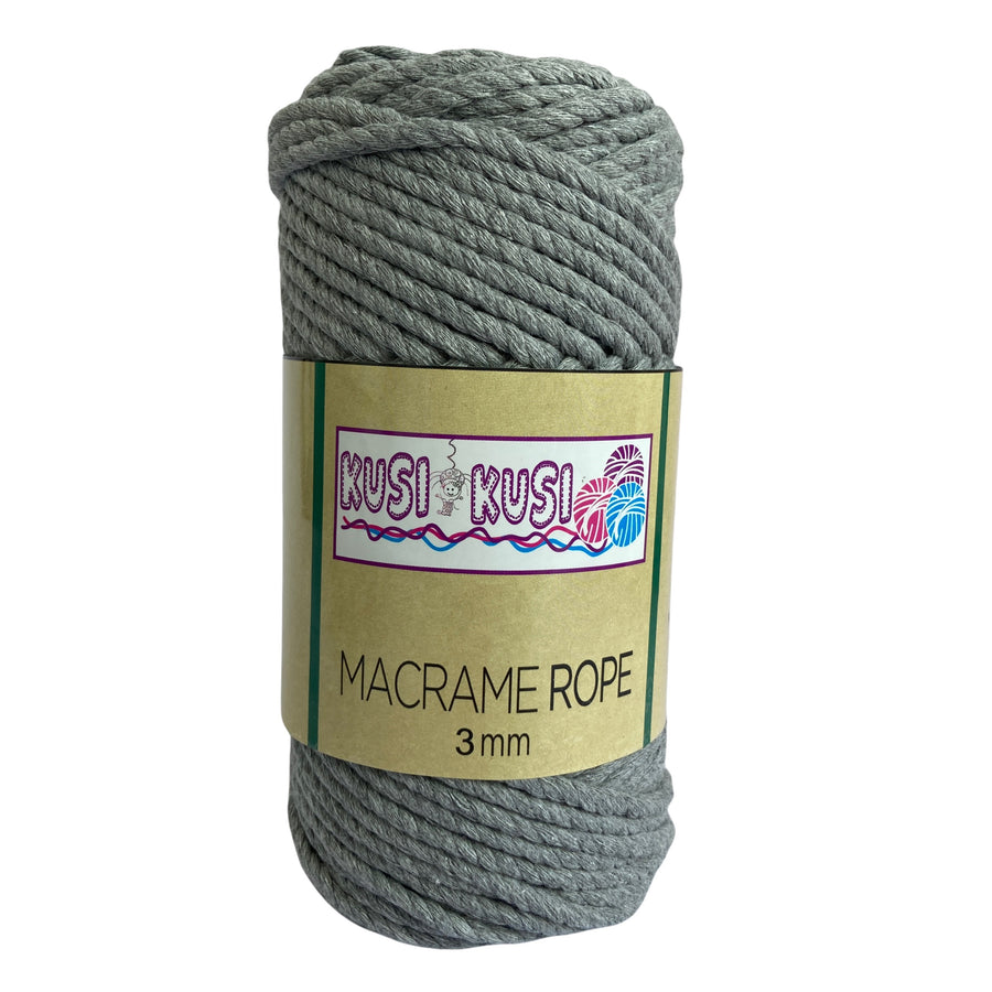 LALANA - Laine Corde à macramé 3 mm, 330 g, Gris…