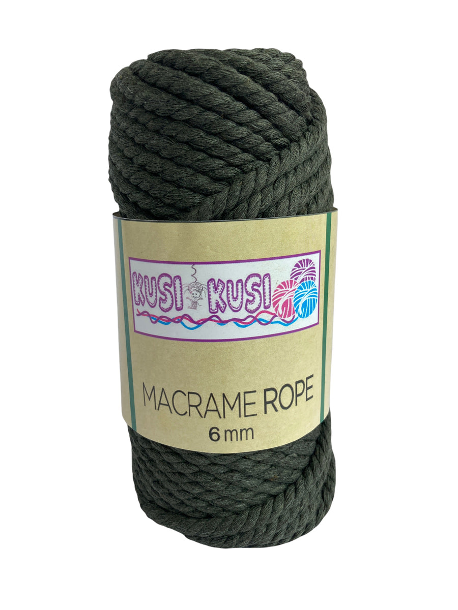 Lana Kusi Kusi Rope/Cuerda Verde Oscuro 6 mm # 20