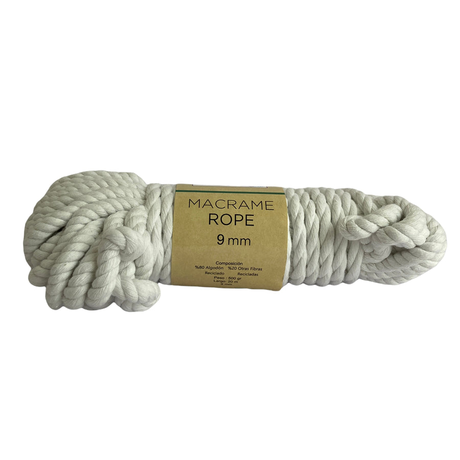 Lana Kusi Kusi Rope/Cuerda Blanco 9 mm # 1